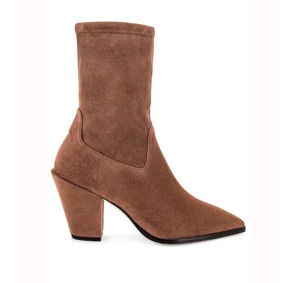 Stuart Weitzman brown suede Kenley booties - Picture 1 of 6
